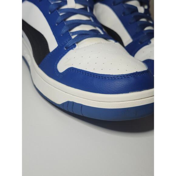 Puma Men’s Rebound Layup High Top Sneakers SoftFoam Blue White 14 Streetwear main image 14